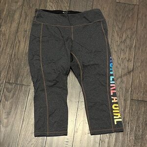 Ideology Charcoal Leggings with Colorful Side Print